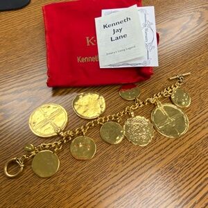Kenneth Jay Lane Gold Acapulco Bracelet